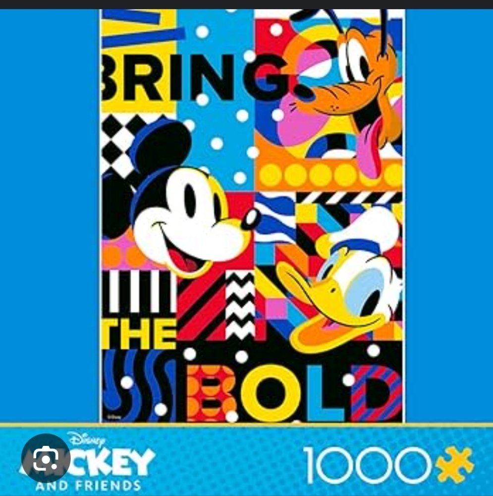 New! Never Opened. Disney Blue and Yellow Puzzle with Mickey and Donald